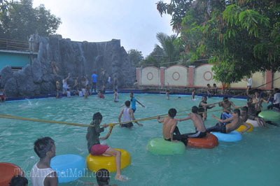 Rainy resort waterpark