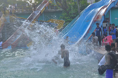 Rainy resort waterpark